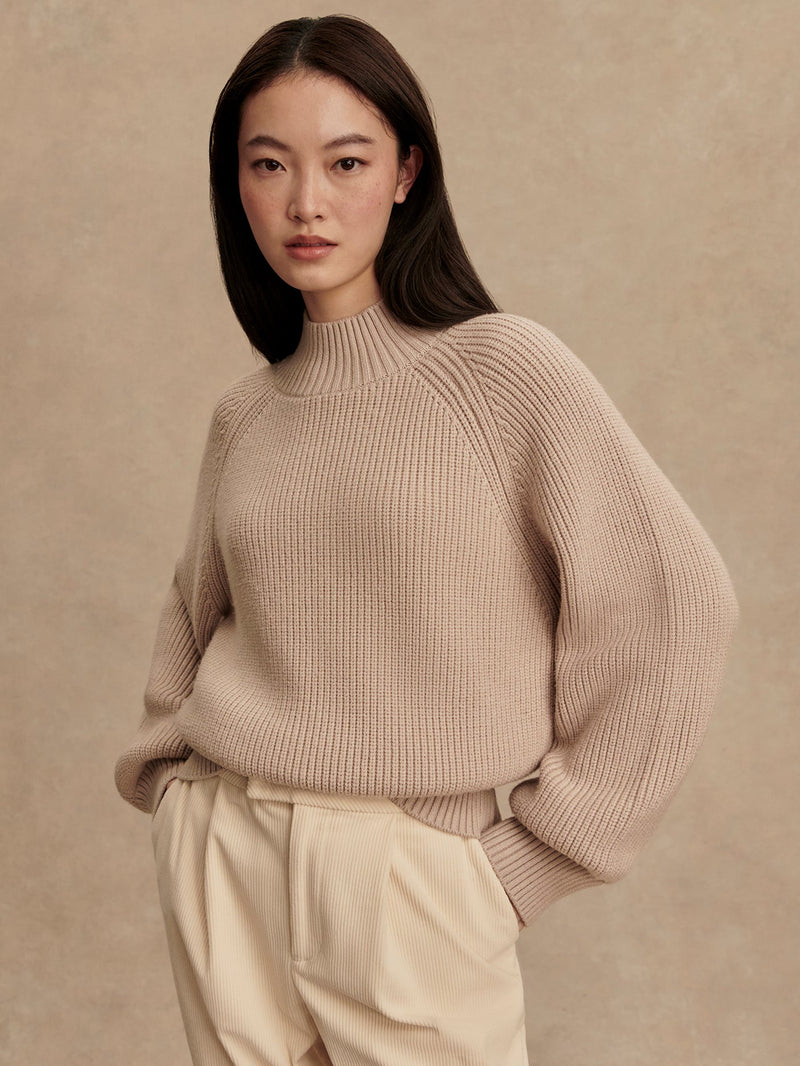 Varley Martina High Neck Rib Knit