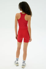 Splits59 Ashby Ribbed Crop Tank-Pirate Red