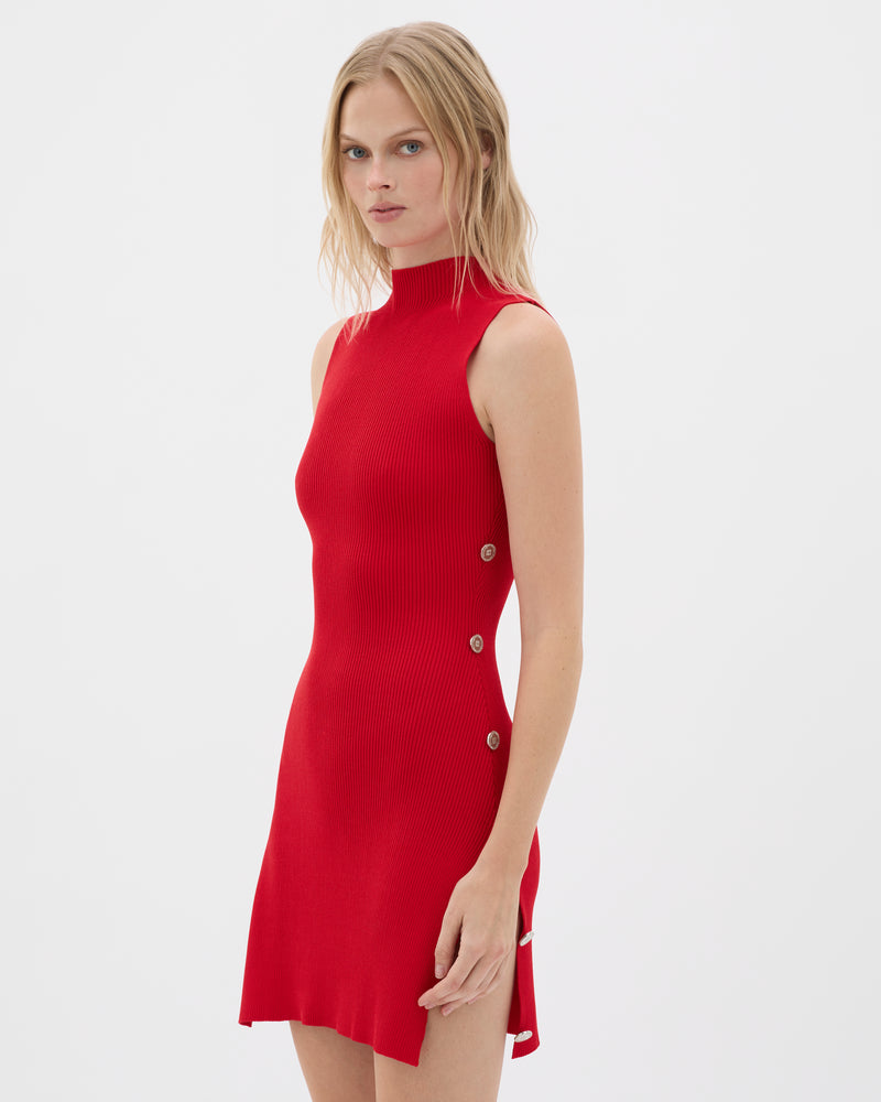 Muma World Cherry Red Knit Mini Dress Morandi Muma World Cherry Red Knit Mini Dress Morandi