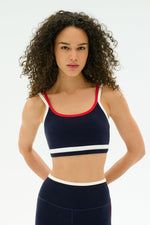Splits59 Eva Rigor Double Strap Bra-Indigo/White