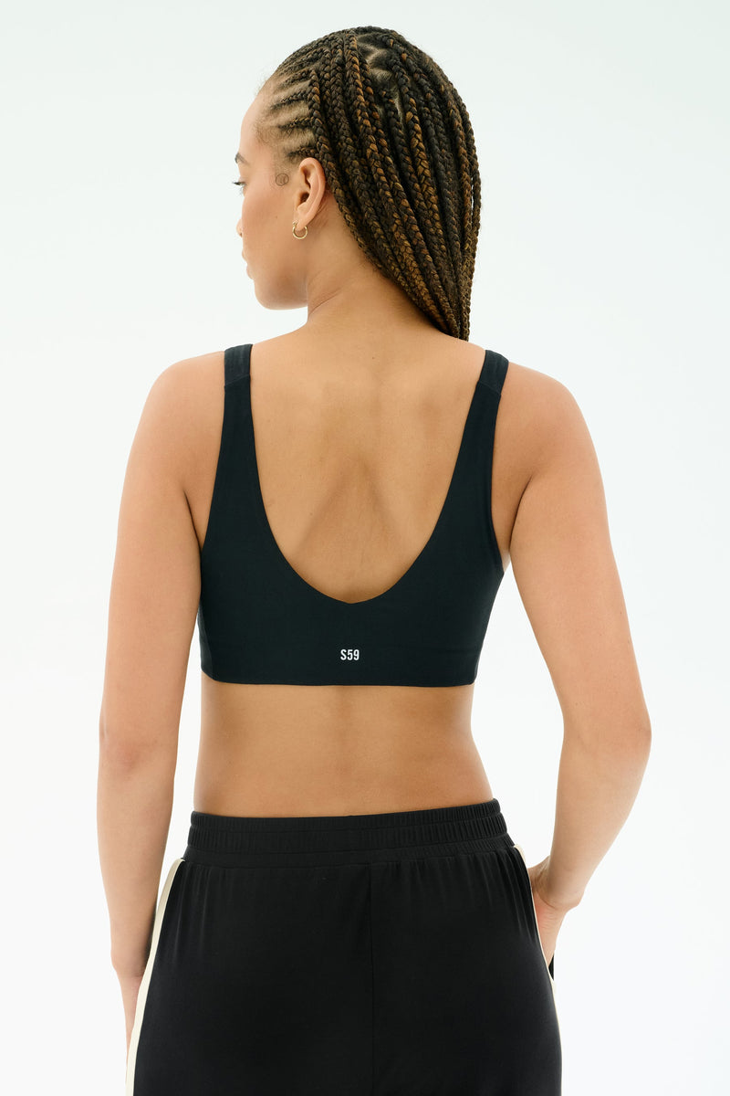 Splits59 Airweight Scoop Black Bra