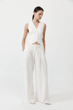 St. Agni Tailored Linen Vest