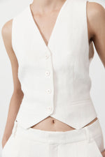 St. Agni Tailored Linen Vest