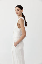 St. Agni Tailored Linen Vest