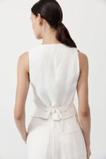 St. Agni Tailored Linen Vest