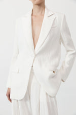 St. Agni Tailored Linen Blazer