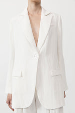 St. Agni Tailored Linen Blazer