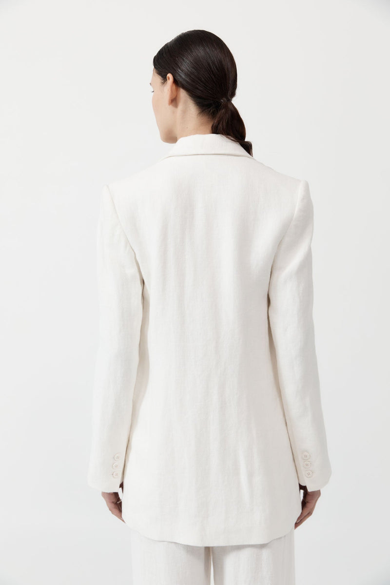 St. Agni Tailored Linen Blazer