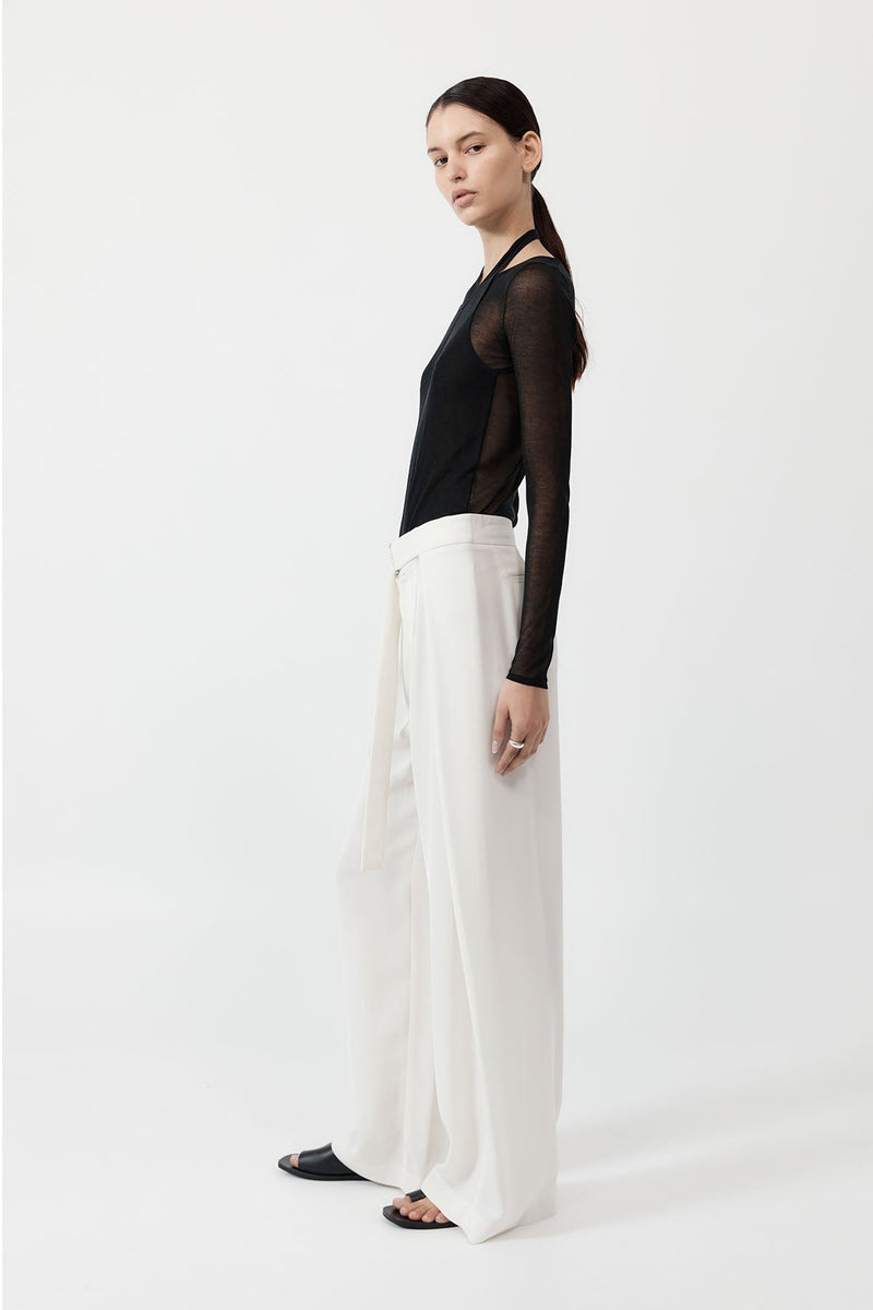 St. Agni Fold Trousers- Off White