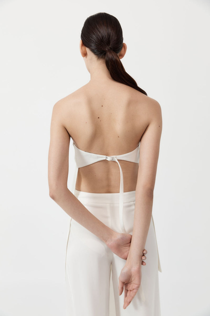 St. Agni Strapless Buckle Back Top