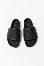 St. Agni Woven Everyday Flatform Slide-Black