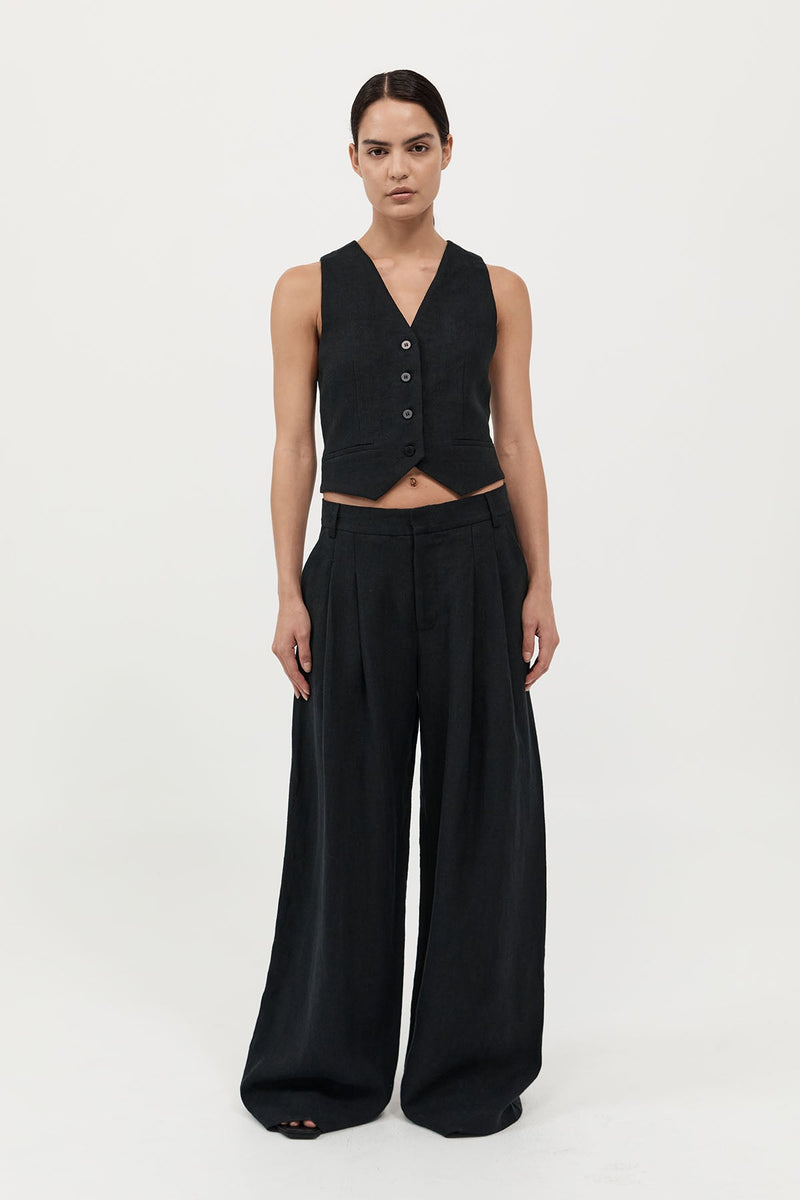 St.Agni Tailored Linen Pants