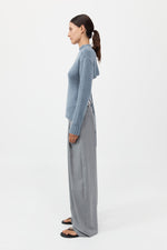 St. Agni Wool Cashmere Blend Tie Back Jumper - Soft Blue
