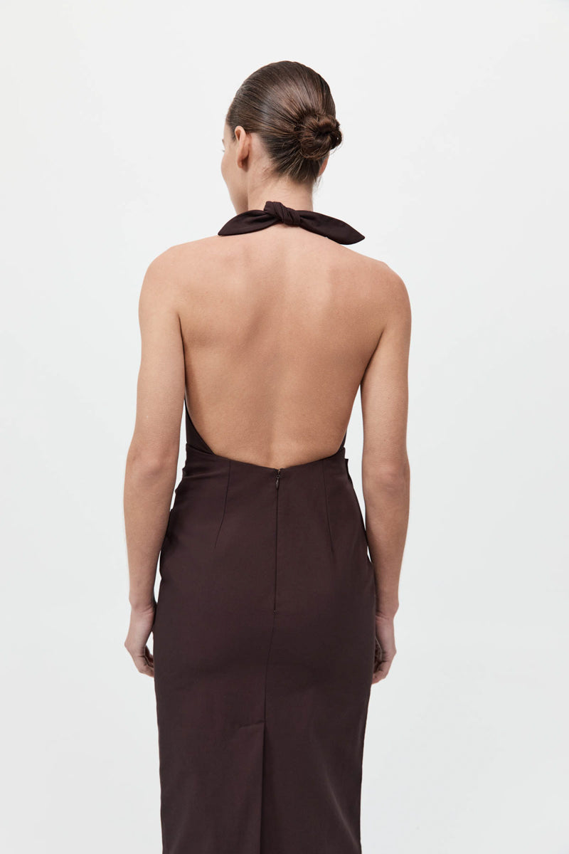St. Agni Structural Tie Dress-Port