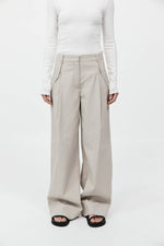 St.Agni Utility Pleat Pants-Creme