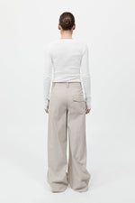 St.Agni Utility Pleat Pants-Creme