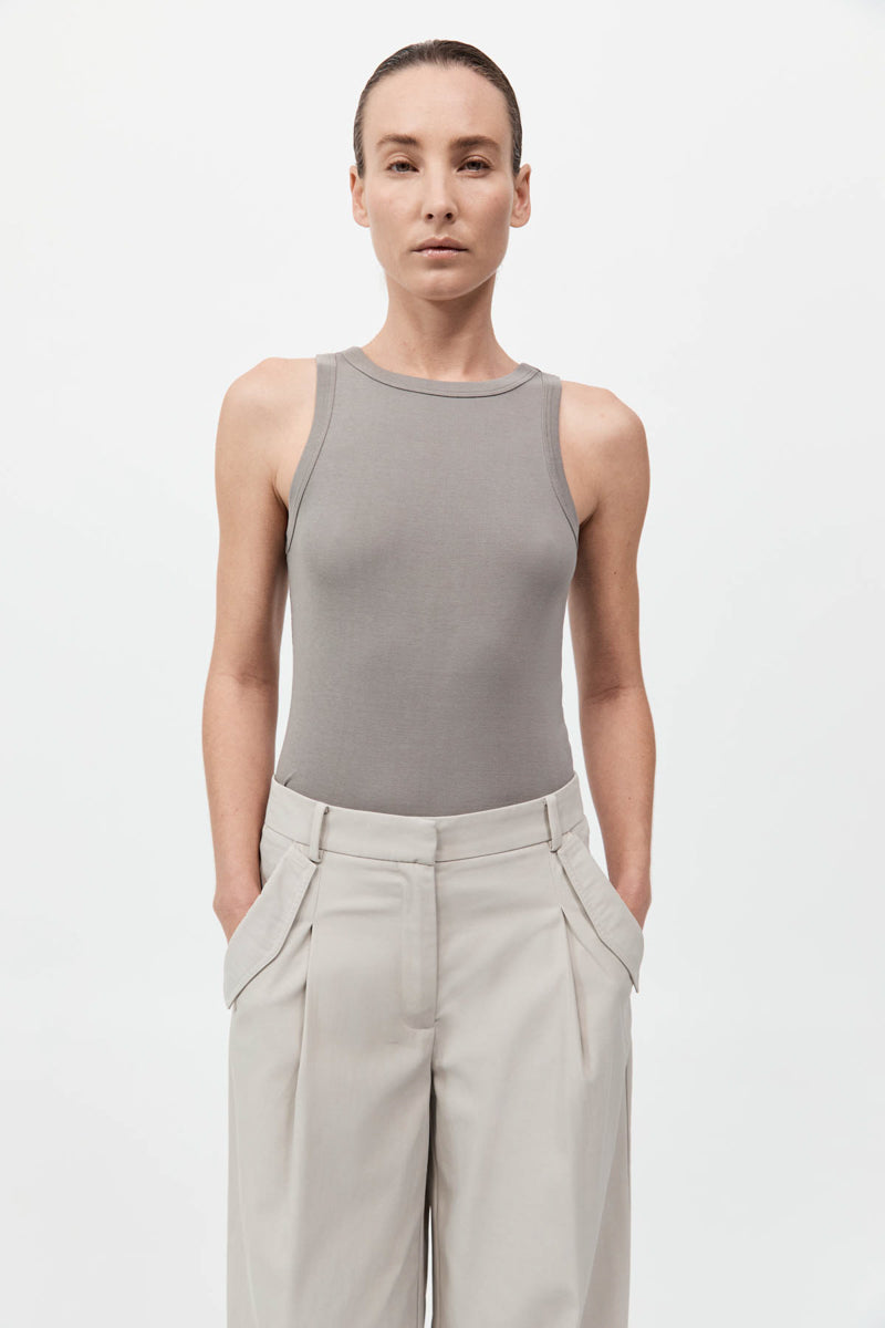 St. Agni Organic Cotton Bateau Tank-Slate