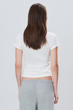 Eterne Fitted Crewneck Short Sleeve Shirt-Ivory