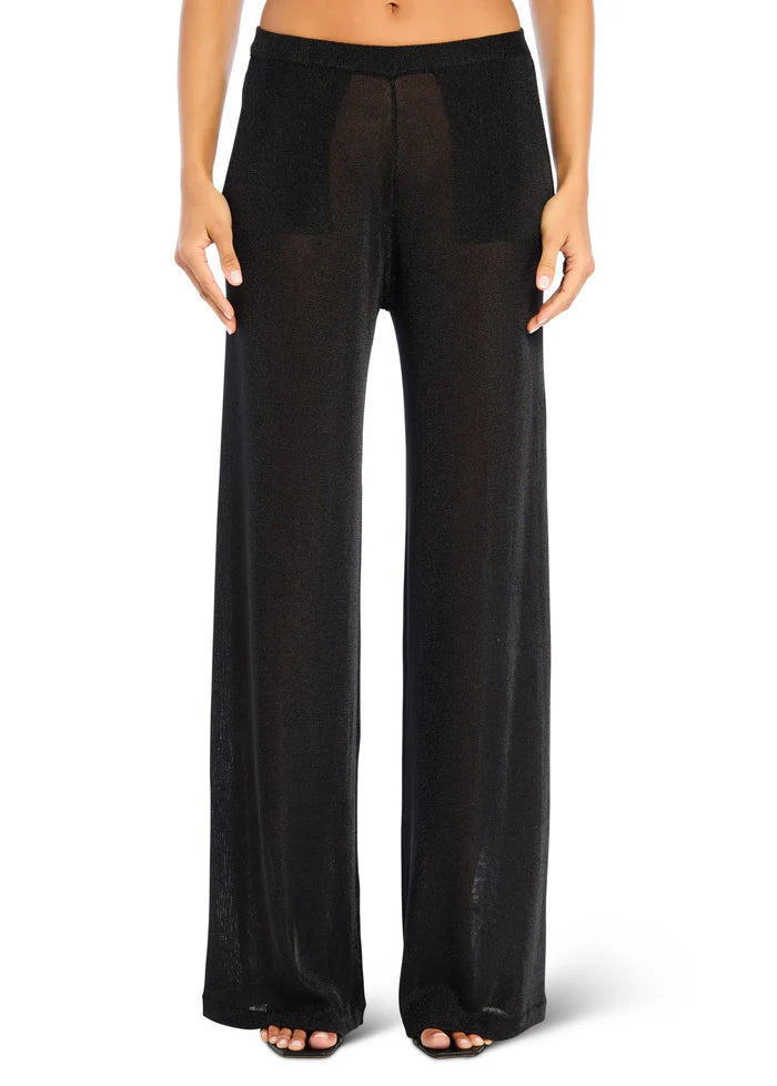 SER.O.YA Sheldon Metallic Knit Pant-Black
