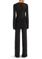SER.O.YA Ines Metallic Knit Top-Black