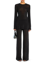 SER.O.YA Sheldon Metallic Knit Pant-Black