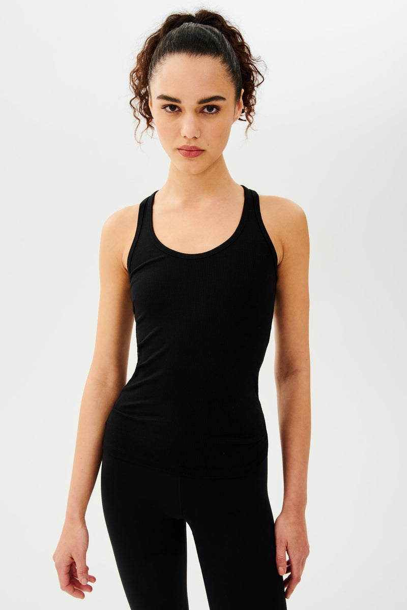 Splits59 Ashby Ribbed Tank-Black