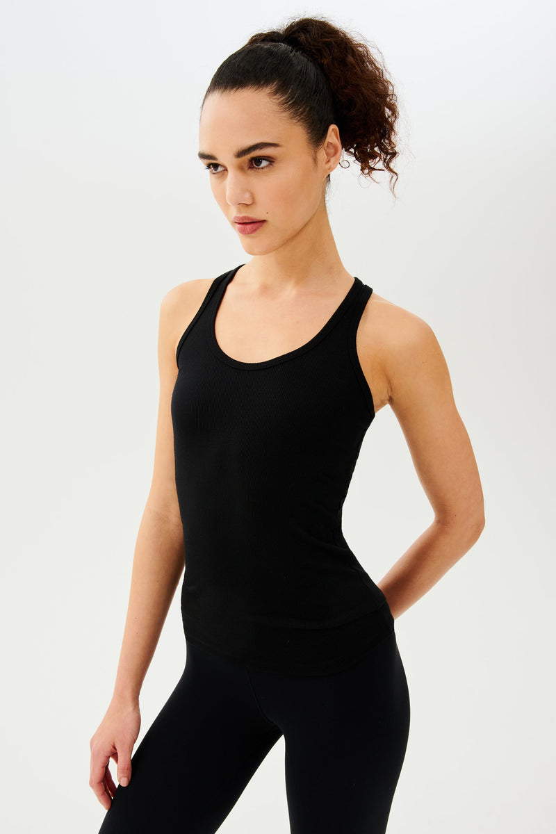 Splits59 Ashby Ribbed Tank-Black