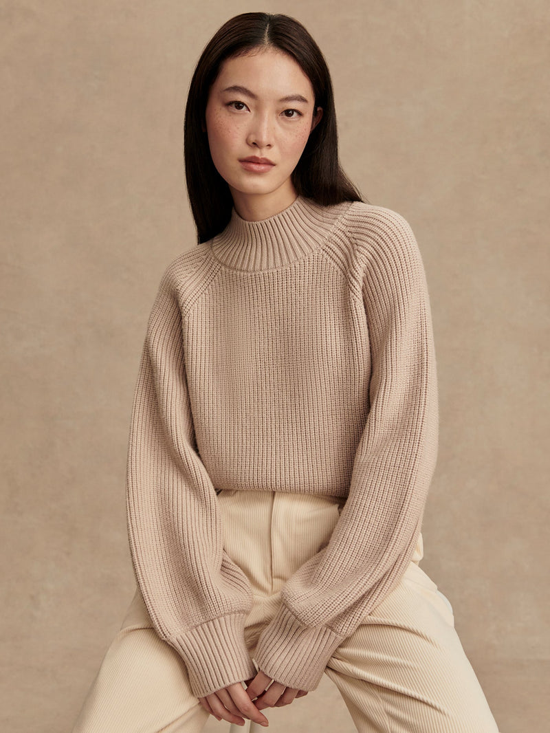 Varley Martina High Neck Rib Knit