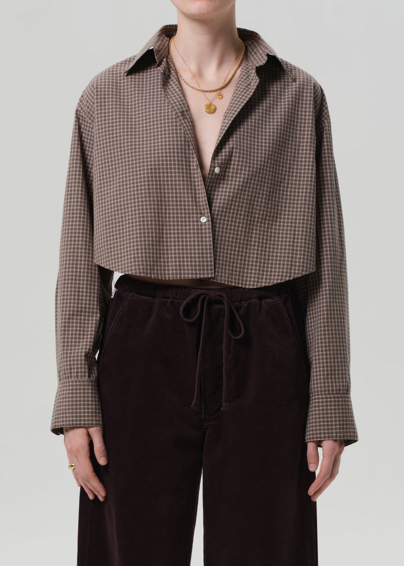 Citizens of Humanity Ana Cropped Shirt in Heritage