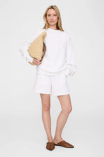 Anine Bing Kam Short Framed Monogram- Off White