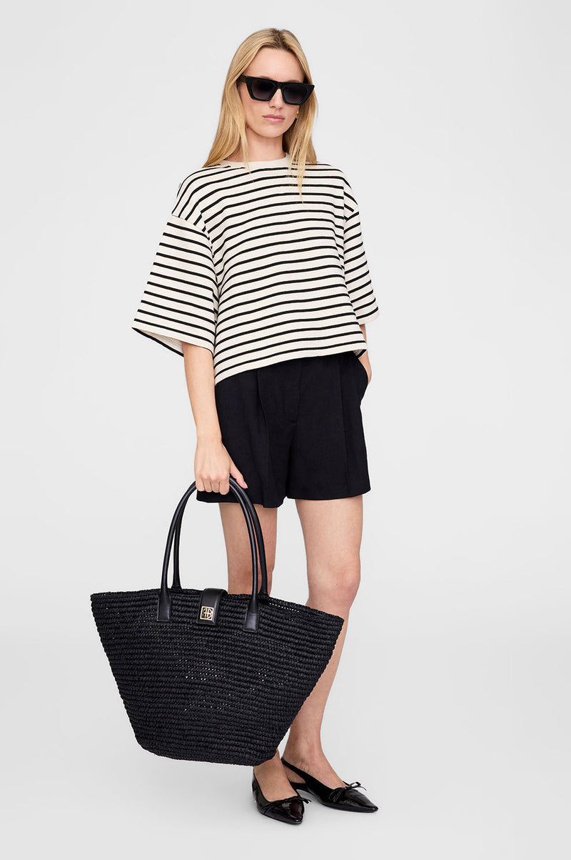 Anine Bing Lou Tote Monogram- Black