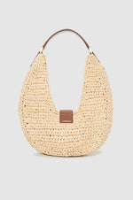 Anine Bing Lou Bag Monogram- Natural with Cognac