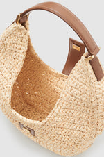 Anine Bing Lou Bag Monogram- Natural with Cognac