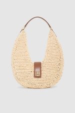 Anine Bing Lou Bag Monogram- Natural with Cognac