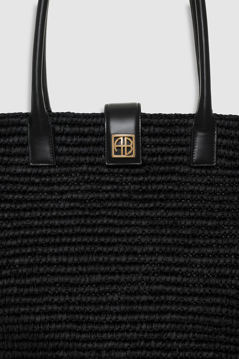 Anine Bing Lou Tote Monogram- Black