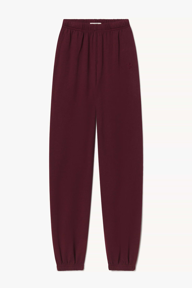 Eterne Boyfriend Pocket Sweatpant-Oxblood