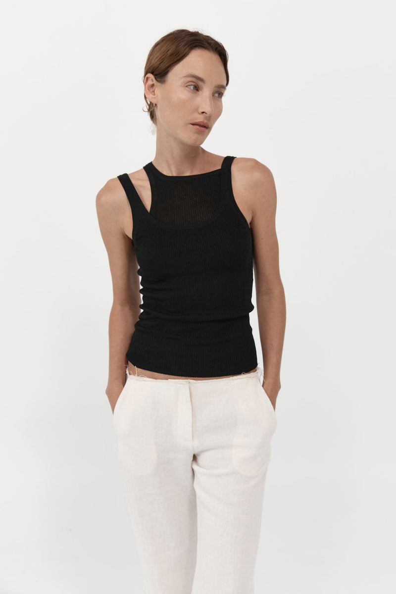 Double Layer Knit Singlet