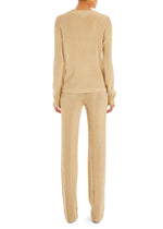 SER.O.YA Sheldon Metallic Knit Pant-Gold