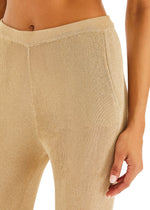 SER.O.YA Sheldon Metallic Knit Pant-Gold