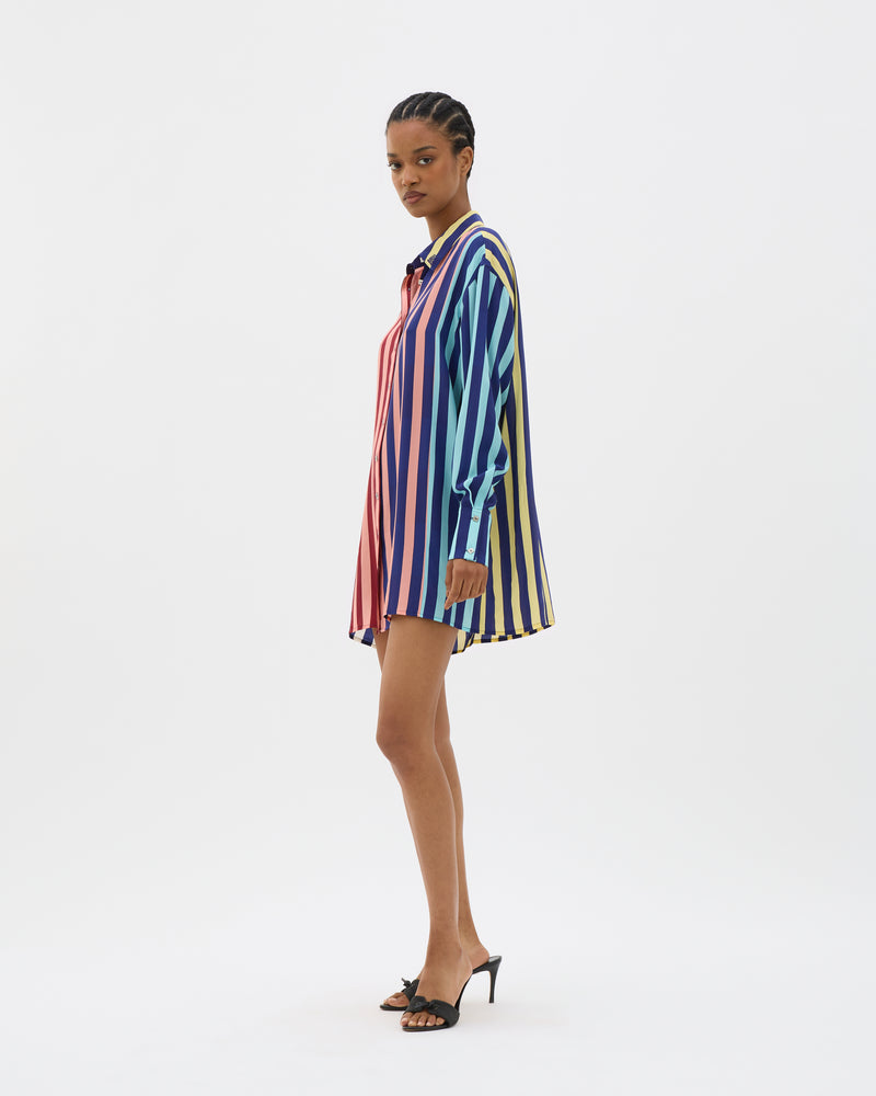 Muma World Striped Oversized Shirt