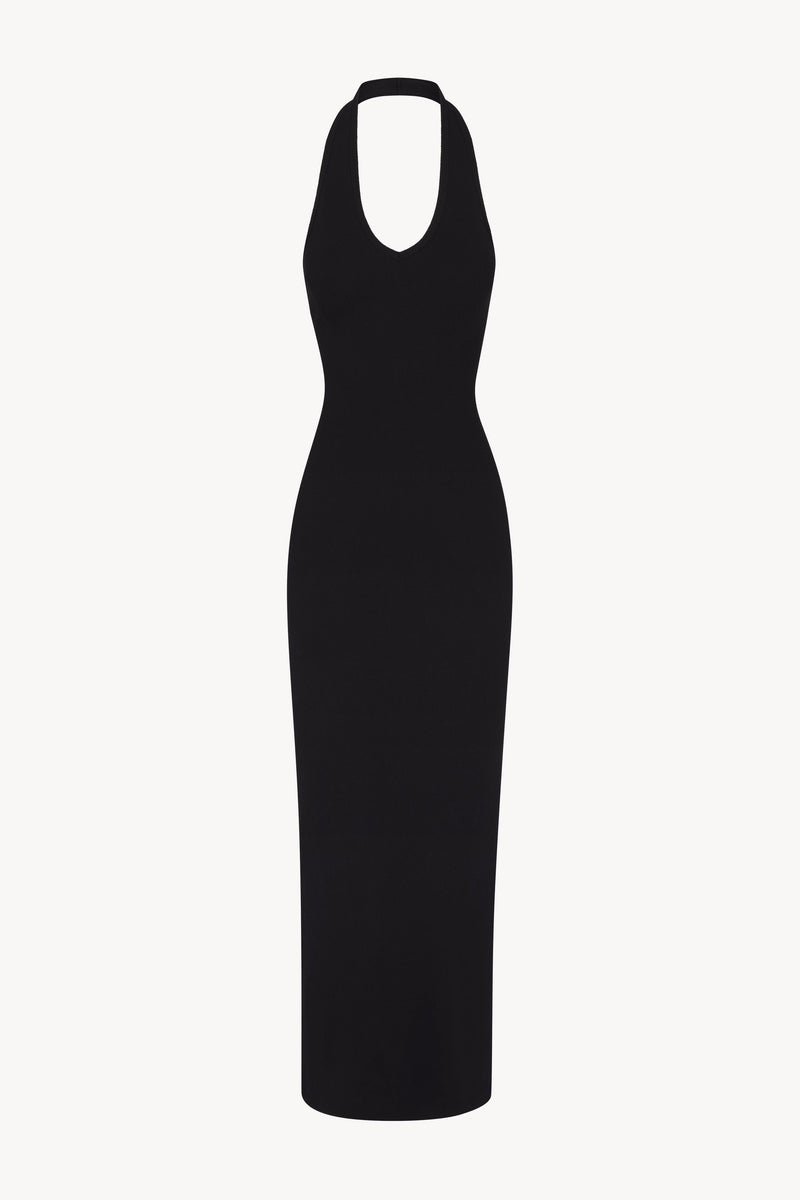 Éterne Halter Maxi Dress-Black