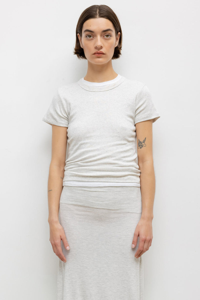 Leset Nando Slim Fit Tee- Cloud Melange