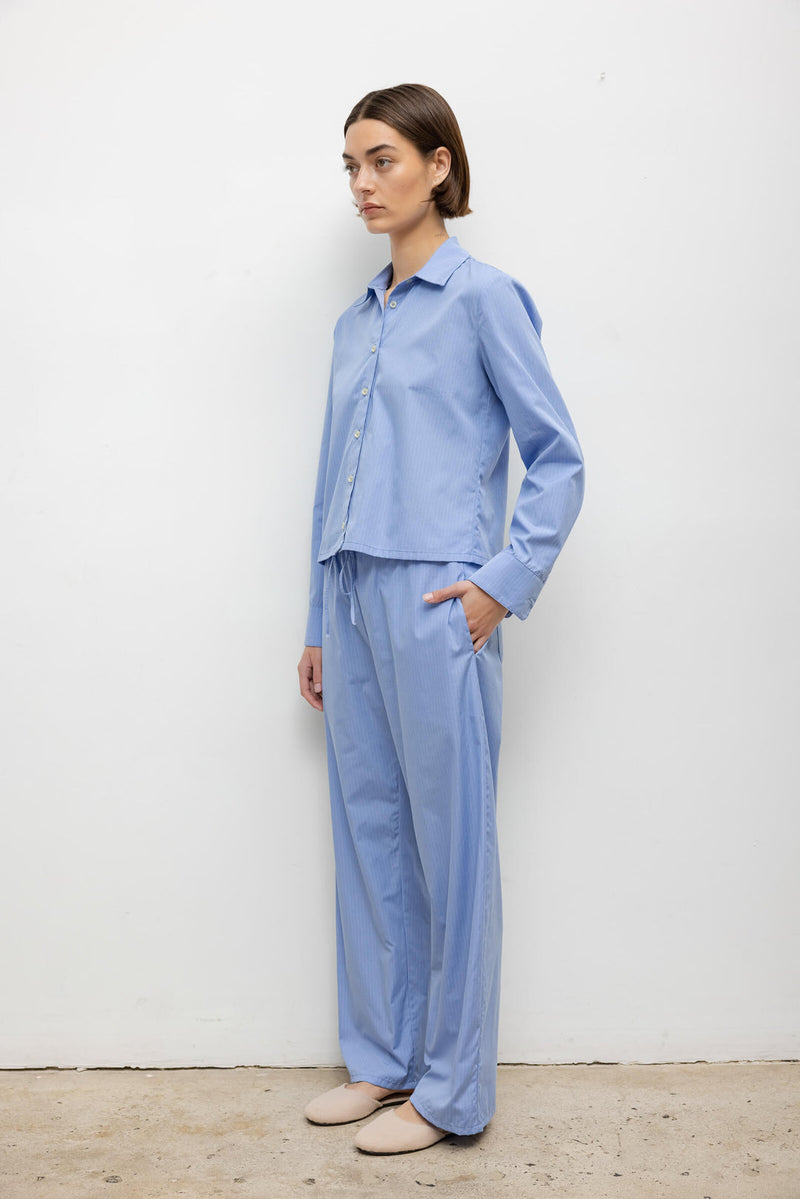 Yoshi Drawstring Pant-Ocean/Parchment
