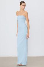 Eterne Tube Maxi Dress- Dusty Blue