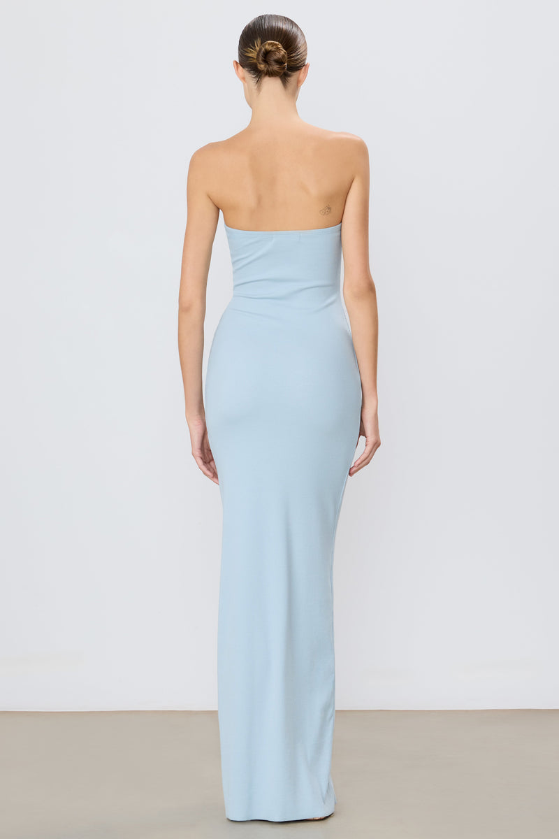 Eterne Tube Maxi Dress- Dusty Blue