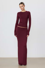 Eterne Maxi Skirt-Oxblood