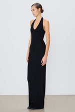 Éterne Halter Maxi Dress-Black
