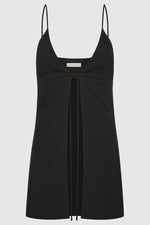 St. Agni Tie Front Top - Black