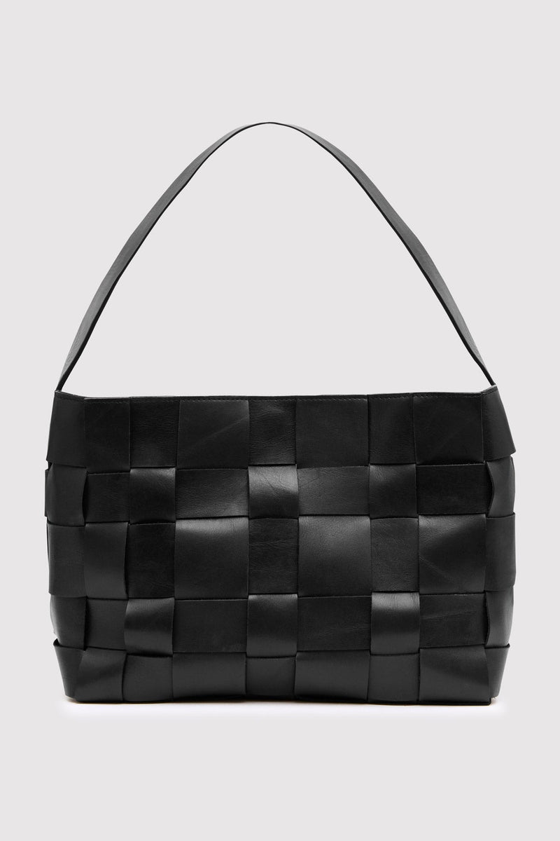 St. Agni Woven Mini Tote- Black