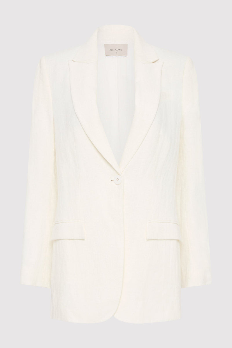 St. Agni Tailored Linen Blazer